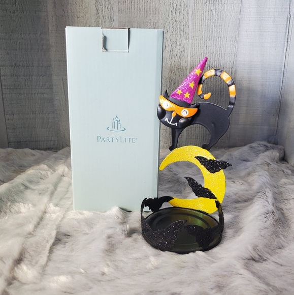 Halloween PartyLite Charmed Cat Tealight Votive Candleholder - Picture 6 of 7